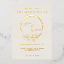 Elegant Gold Ivory Wedding Folie