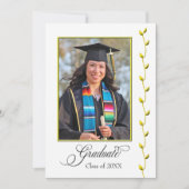 Elegant Gold Ivy Afstuderen aangekondigd Aankondiging (Voorkant)