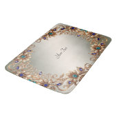 Elegant Gold Jewel Flowers Bath Mat (Gekanteld)