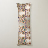 Elegant Gold Jewel Flowers Body Pillow Lichaamskussen (Achterkant (Verticaal))