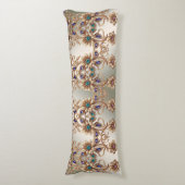 Elegant Gold Jewel Flowers Body Pillow Lichaamskussen (Voorkant Verticaal)
