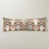 Elegant Gold Jewel Flowers Body Pillow Lichaamskussen (Voorkant)