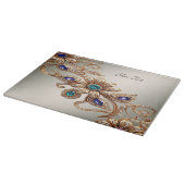 Elegant Gold Jewel Flowers Cutting Board Snijplank (Hoek)
