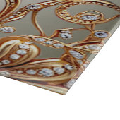 Elegant Gold Jewel Flowers Cutting Board Snijplank (Hoek)