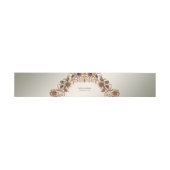 Elegant Gold Jewel Flowers Invitation Belly Band Uitnodigingen Wikkel (Vlak)
