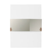 Elegant Gold Jewel Flowers Invitation Belly Band Uitnodigingen Wikkel (Achterkant Voorbeeld)