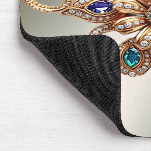 Elegant Gold Jewel Flowers Mousepad Muismat (Hoek)