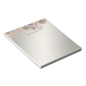 Elegant Gold Jewel Flowers Notepad Notitieblok (Schuin)