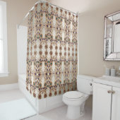 Elegant Gold Jewel Flowers Shower Curtain Douchegordijn (In situ)