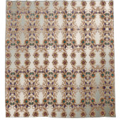 Elegant Gold Jewel Flowers Shower Curtain Douchegordijn (Voorkant)