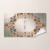 Elegant Gold Jewel Flowers Towel Set Bad Handdoek (Handdoek)