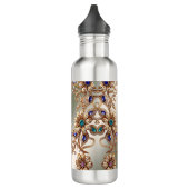 Elegant Gold Jewel Flowers Water Bottle Waterfles (Links)