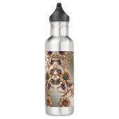 Elegant Gold Jewel Flowers Water Bottle Waterfles (Rechts)