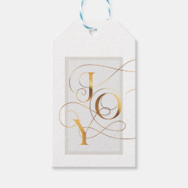 Elegant Gold Joy Script Label Cadeaulabel