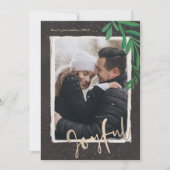 Elegant Gold Joyful-kerstfoto Feestdagenkaart (Voorkant)