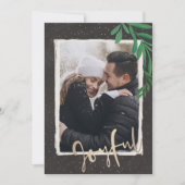 Elegant Gold Joyful-kerstfoto Feestdagenkaart (Voorkant)