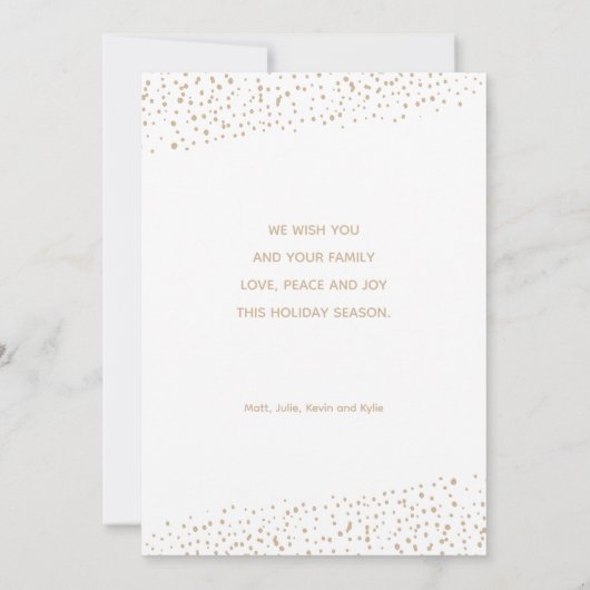 Elegant Gold JOYFUL Script Photo Christmas Feestdagenkaart (Achterkant)