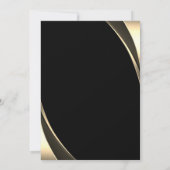 Elegant Gold Justice Scale Border Zwart Afstuderen Kaart (Achterkant)