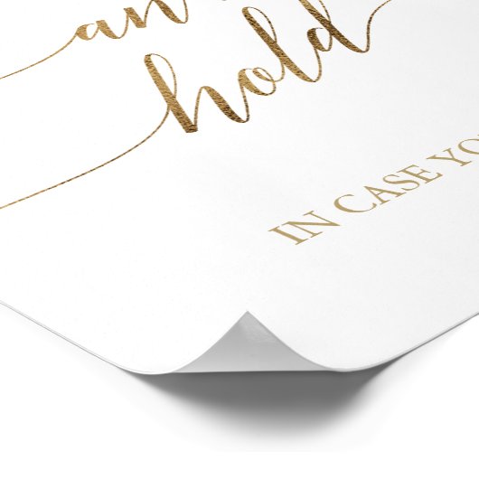 Elegant Gold-kalligrafie om een teken te hebben en Poster (Hoek)