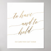 Elegant Gold-kalligrafie om een teken te hebben en Poster (Voorkant)