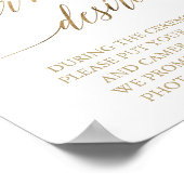 Elegant Gold-kalligrafie Uw hartsgebaren Poster (Hoek)