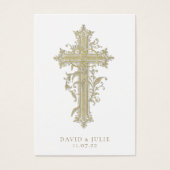 Elegant Gold katholieke weddenschap Kaart (Voorkant)