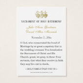 Elegant Gold katholieke weddenschap Kaart (Achterkant)