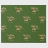 Elegant Gold kerstbal, Green Holiday Cadeaupapier (Vlak)