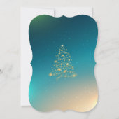 Elegant Gold kerstboom, Bow kerstparty Kaart (Achterkant)