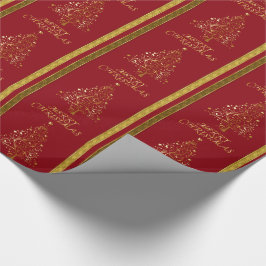 Elegant Gold kerstboom - Gift Wrap Cadeaupapier