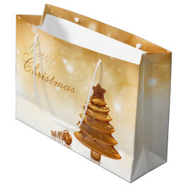Elegant Gold-kerstboom Groot Cadeauzakje
