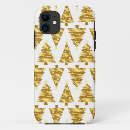 Elegant Gold Kerstboom iPhone-draagtas iPhone 11 Hoesje