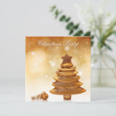 Elegant Gold-kerstboom Kaart (Staand voorkant)