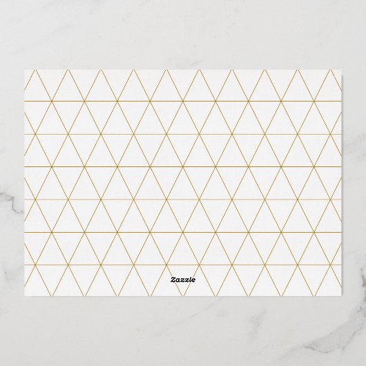 Elegant Gold kerstboom Moderne foto Folie Feestdagenkaart (Achterkant)