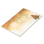 Elegant Gold-kerstboom Notitieblok (Schuin)