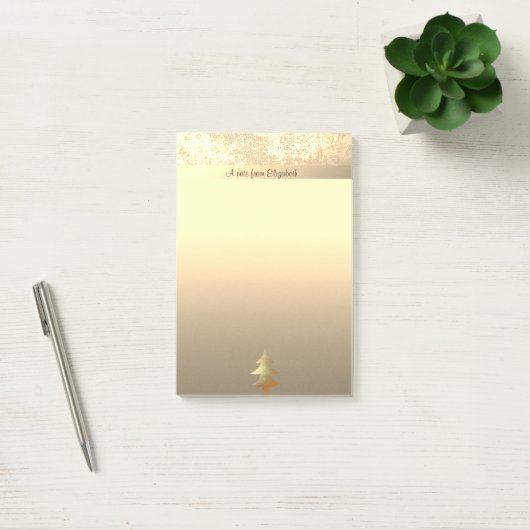 Elegant Gold-kerstboom - op maat gesneden Post-it® Notes (Kantoor)