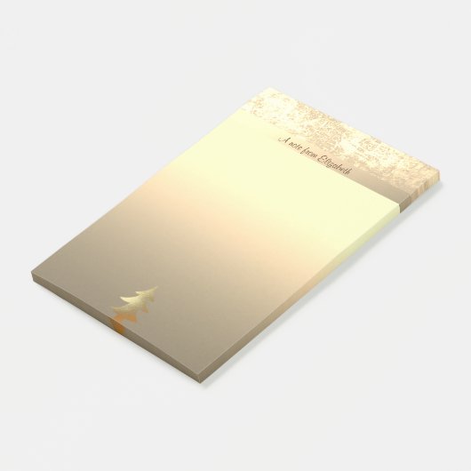 Elegant Gold-kerstboom - op maat gesneden Post-it® Notes (Schuin)