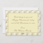 Elegant Gold kerstboom Peace Holidage Feestdagenkaart (Achterkant)