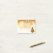 Elegant Gold-kerstboom Post-it® Notes (Op bureau)