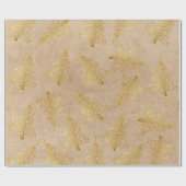 Elegant Gold-kerstboompatroon Cadeaupapier (Vlak)