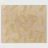 Elegant Gold-kerstboompatroon Cadeaupapier (Vlak)