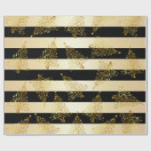 Elegant Gold-kerstboompatroon Cadeaupapier (Vlak)