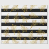 Elegant Gold-kerstboompatroon Cadeaupapier (Vlak)
