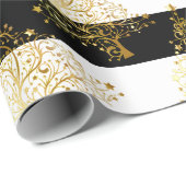 Elegant Gold-kerstboompatroon Cadeaupapier (Rol Hoek)