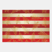Elegant Gold-kerstboompatroon Inpakpapier Vel (Voorkant 3)