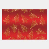 Elegant Gold-kerstboompatroon Inpakpapier Vel (Voorkant)