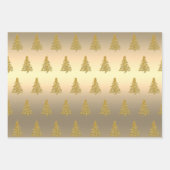 Elegant Gold-kerstboompatroon Inpakpapier Vel (Voorkant 3)