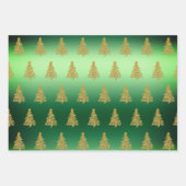 Elegant Gold-kerstboompatroon Inpakpapier Vel (Voorkant)