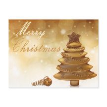 Elegant Gold kerstboomvakantie Briefkaart