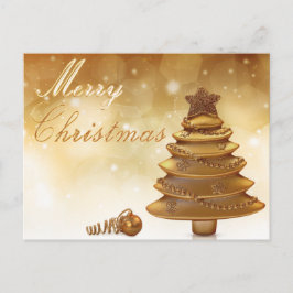 Elegant Gold kerstboomvakantie Briefkaart